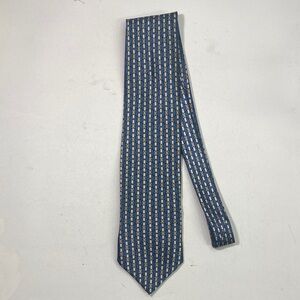 Pierre Cardin Blue Geometric Silk Tie
